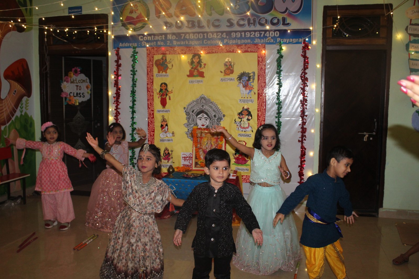 Students dancing